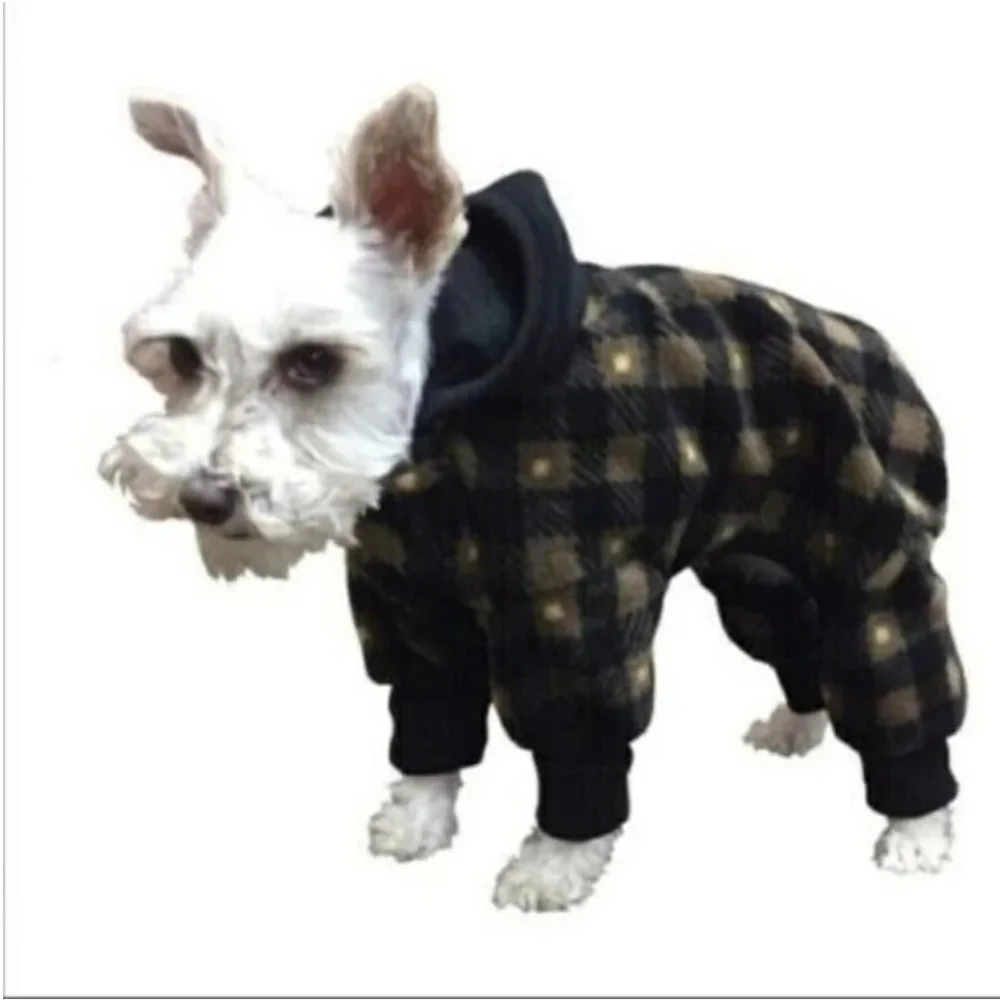 NWT Ultra Paws SnoJam Buffalo Plaid Puppy Dog Hooded